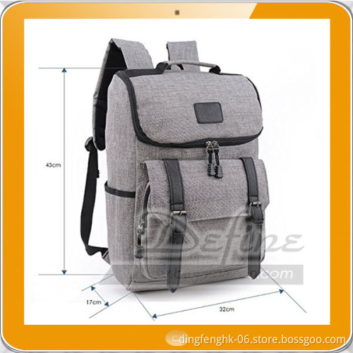 Lightweight Canvas Leather Travel Backpack